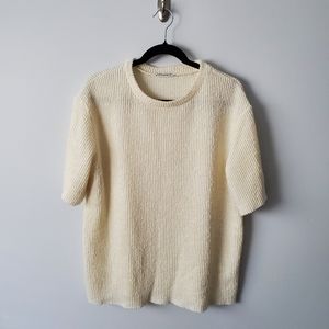 Zara oversized short-sleeved sweater